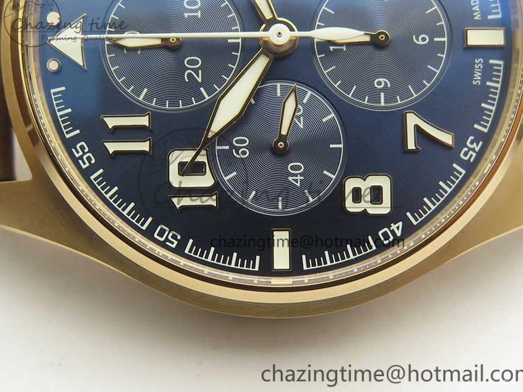 MIROTIME 0523 Sleek Pilot Chrono 377721 “Le Petit Prince” RG ZF 1:1 Best Edition on Brown Leather Strap A 7182